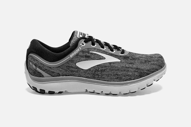 Brooks Womens Pureflow 7 Road Running Shoes - Grey (521847-TAS)